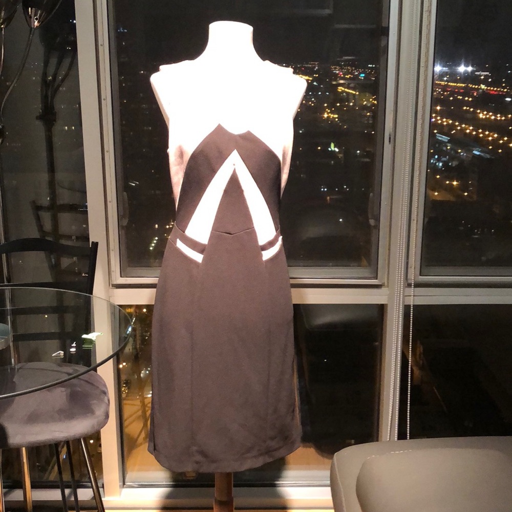Black & pink fitted dress